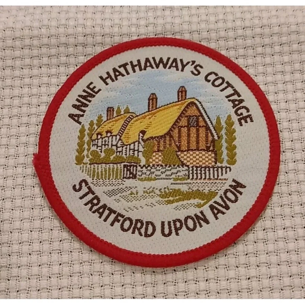 Vintage Anne Hathaway's Cottage Stratford Upon‎ Avon Patch Jacket Travel Patch